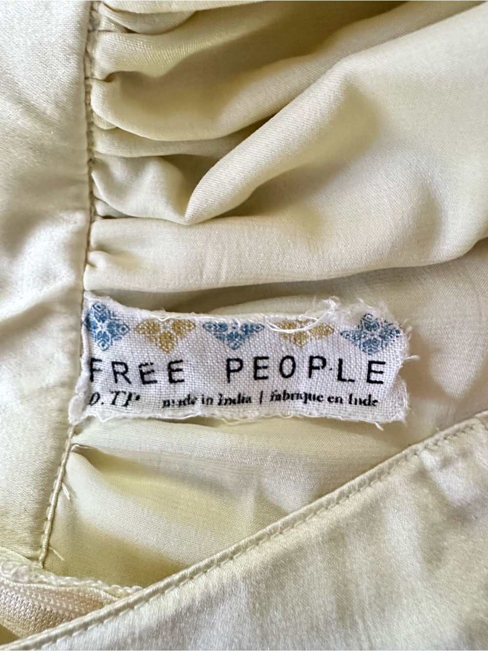 Free People Butter Yellow Tiered Maxi Skirt Boho Prairie Festival High Waist XS - Picture 8 of 9